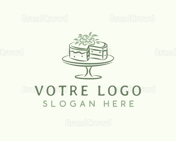 Floral Dessert Cake Logo