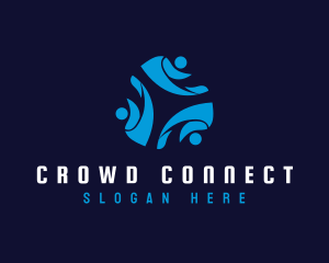 Crowd - People Leaf Community logo design