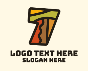 Multicolor - Colorful Number 7 logo design