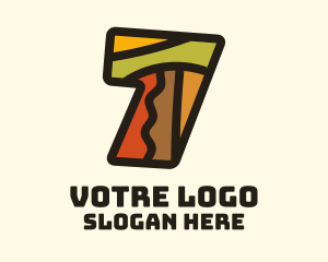 Multicolor - Colorful Number 7 logo design