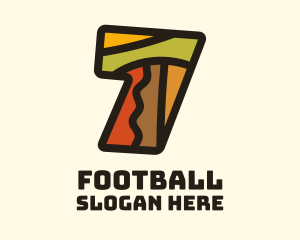 Learning - Colorful Number 7 logo design