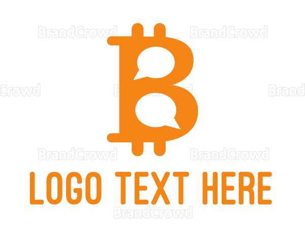 Bitcoin Chat Messaging Logo