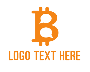 Messaging - Bitcoin Chat Messaging logo design
