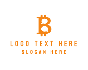 Coin - Bitcoin Chat Messaging logo design