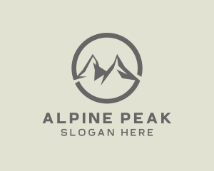 Alpine - Mountain Alpine Summit logo design