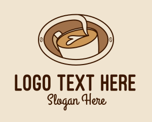 Cappuccino - Latte Coffee Art logo design