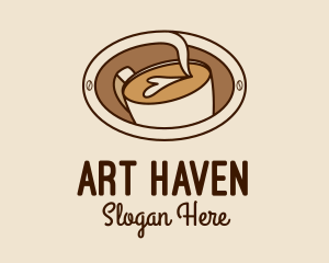 Latte Coffee Art  logo design