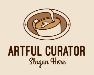 Latte Coffee Art  logo design