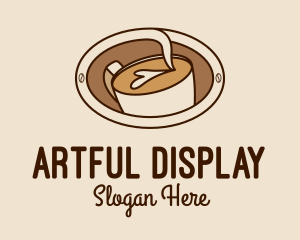 Latte Coffee Art  logo design