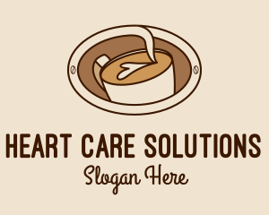 Latte Coffee Art  logo design