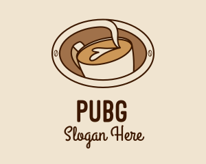 Cup - Latte Coffee Art logo design