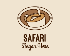 Cafe - Latte Coffee Art logo design