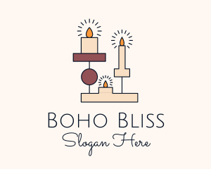 Religious Boho Candle logo design