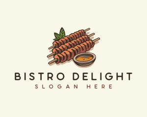 Intestine Barbeque Skewer logo design