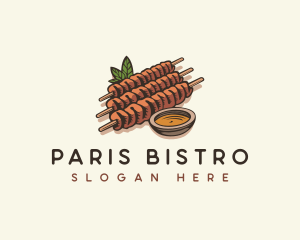 Intestine Barbeque Skewer logo design