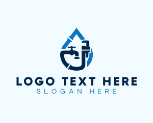 Fix - Wrench Faucet Plumbing logo design