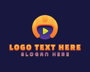 Media Player - Helmet Media Player logo design