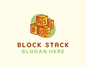 Preschool Toy Block logo design