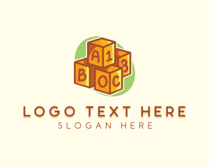 Preschool - Preschool Toy Block logo design