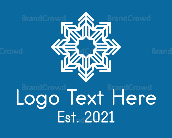 Snowflake Pattern Outline Logo