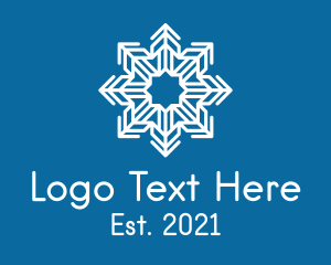 Freeze - Snowflake Pattern Outline logo design