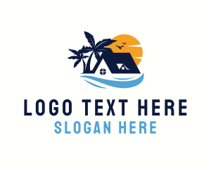 Home Improvement - Tropical Beach House logo design