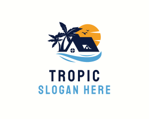 Tropical Beach House logo design