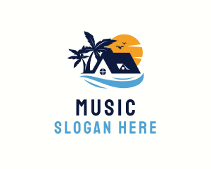 Sunset - Tropical Beach House logo design
