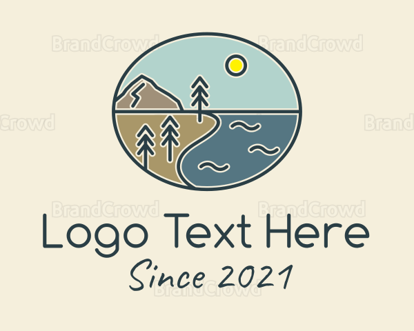 Lakeside Camp Scenery Logo | BrandCrowd Logo Maker