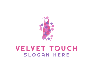 Velvet - Pink Fashion Dress logo design