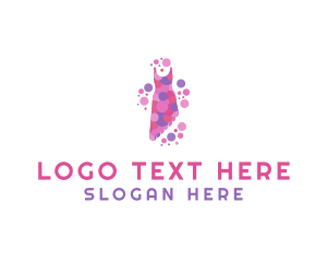 Dots - Pink Fashion Dress logo design