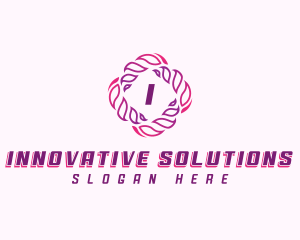 Digital Swirl Vortex logo design