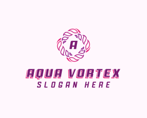 Digital Swirl Vortex logo design