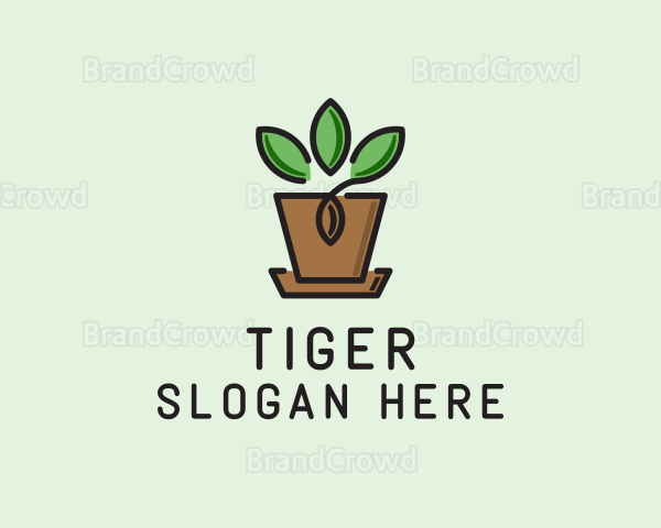 Garden Plant Pot Logo