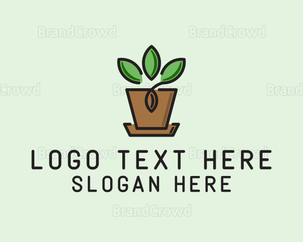 Garden Plant Pot Logo