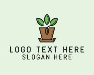Natural - Garden Plant Pot logo design