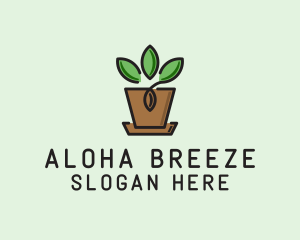 Garden Plant Pot  logo design