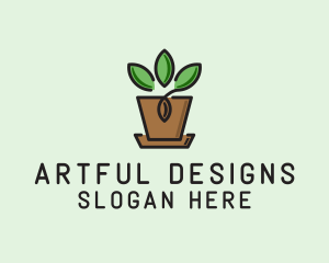 Garden Plant Pot  logo design