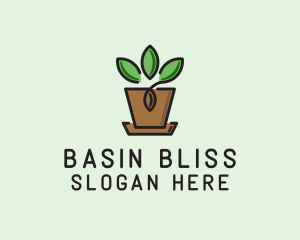 Garden Plant Pot  logo design