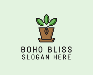 Garden Plant Pot  logo design