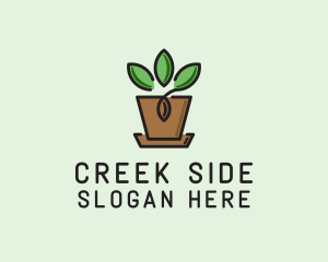 Garden Plant Pot  logo design