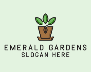 Garden Plant Pot  logo design