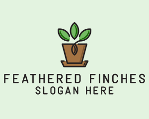 Garden Plant Pot  logo design