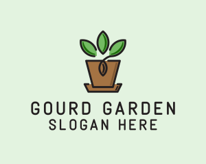 Garden Plant Pot  logo design