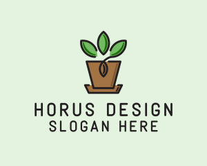 Garden Plant Pot  logo design