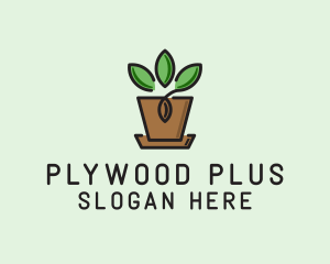 Garden Plant Pot  logo design