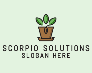 Garden Plant Pot  logo design