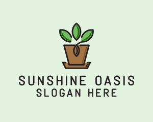 Garden Plant Pot  logo design