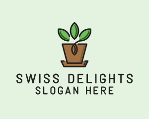 Garden Plant Pot  logo design