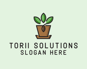 Garden Plant Pot  logo design